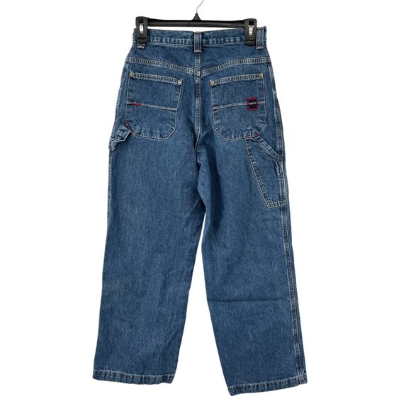 Vintage Bugle Boy Jeans Boys 14 Husky Carpenter Blue Denim 100% Cotton Y2K - Picture 2 of 15